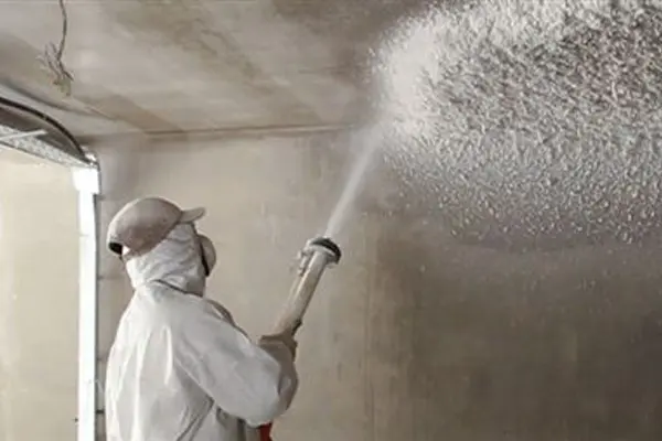 Isolation flocage thermique plafond parking souterrain